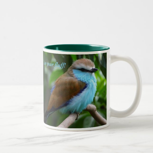 Caneca De Café Em Dois Tons bird-2, amam seu fluff! (Direita)