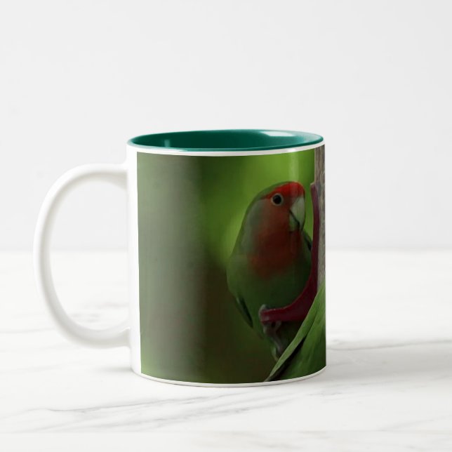 Caneca De Café Em Dois Tons Bird green_iphone (Esquerda)