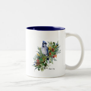 Caneca De Café Em Dois Tons Bird Mug Blue Jay