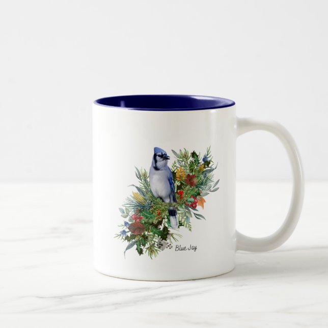 Caneca De Café Em Dois Tons Bird Mug Blue Jay (Direita)