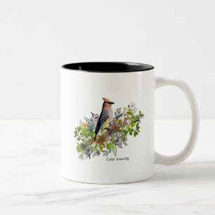 Caneca De Café Em Dois Tons Bird Mug Cedar Waxwing