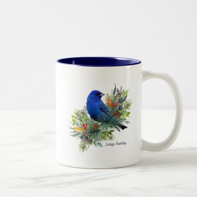 Caneca De Café Em Dois Tons Bird Mug Indigo Bunting (Direita)