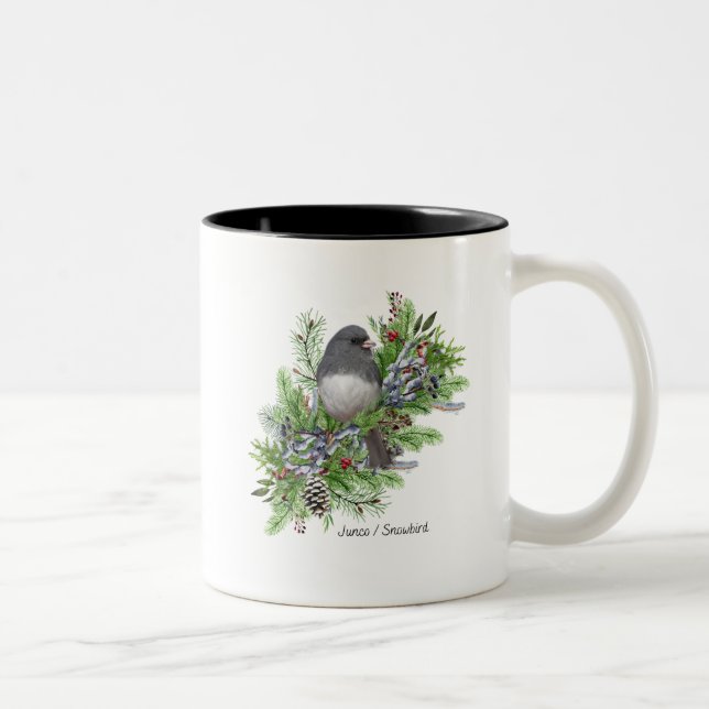 Caneca De Café Em Dois Tons Bird Mug Junco/Snowbird (Direita)