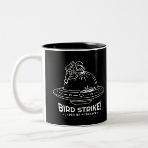 Caneca De Café Em Dois Tons Bird Strike Ufo