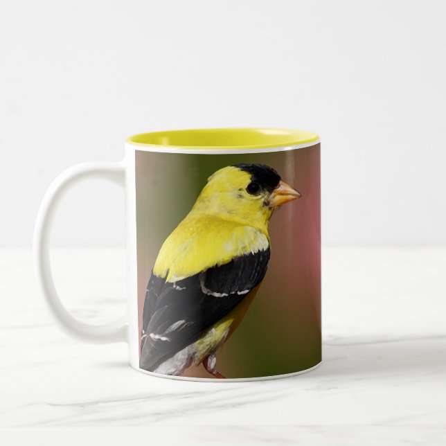 Caneca De Café Em Dois Tons Bird yellow_iphone (Esquerda)