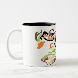 Caneca De Café Em Dois Tons Birds and autumn