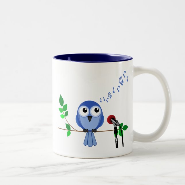 Caneca De Café Em Dois Tons Birdsong (Direita)