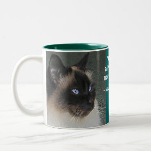 Caneca De Café Em Dois Tons Birman Ragdoll Cat e citação do Gatinho