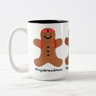 Caneca De Café Em Dois Tons Biscoito de Ninjabreadman (biscoito)