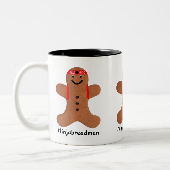 Caneca De Café Em Dois Tons Biscoito de Ninjabreadman (biscoito) (Esquerda)