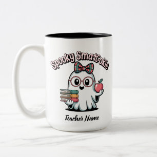Caneca De Café Em Dois Tons Biscoito Inteligente Assustador Nome Personalizado
