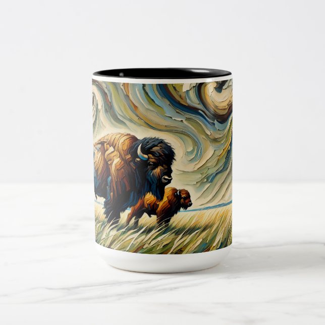 Caneca De Café Em Dois Tons Bison Mug (Centro)