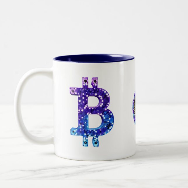 Caneca De Café Em Dois Tons Bitmoney Xmas (Esquerda)