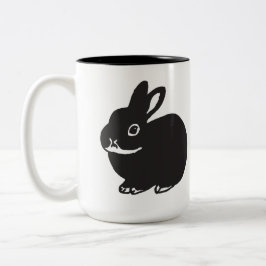 Caneca De Café Em Dois Tons Black bunnys' mug cup