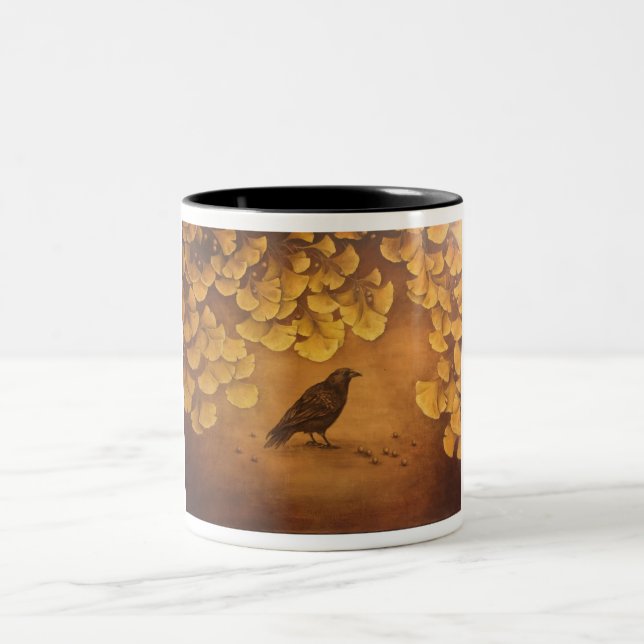 Caneca De Café Em Dois Tons Black Crow e Ginko saem. (Centro)