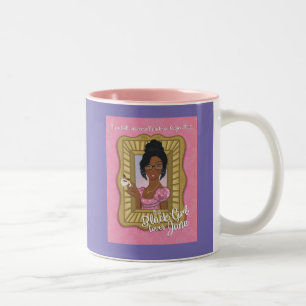 Caneca De Café Em Dois Tons Black Girl ama Mug in Pink with Purple BG