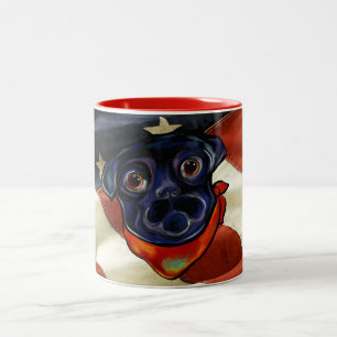 CANECA DE CAFÉ EM DOIS TONS BLACK PUG