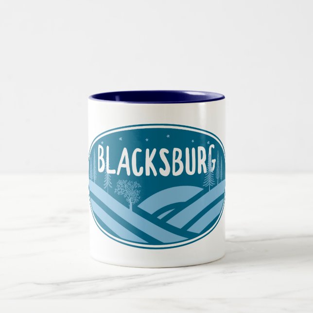 Caneca De Café Em Dois Tons Blacksburg Virginia Outdoor (Centro)