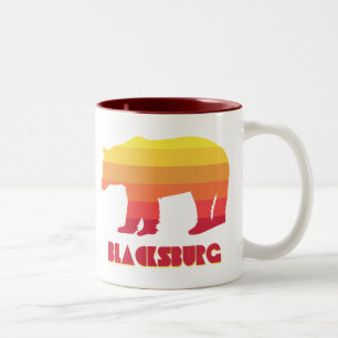 Caneca De Café Em Dois Tons Blacksburg Virginia Rainbow Bear