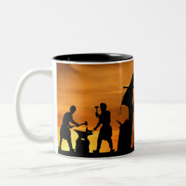 Caneca De Café Em Dois Tons Blacksmith Sunset.