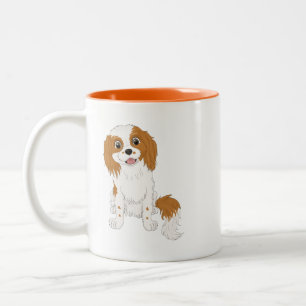 Caneca De Café Em Dois Tons Blenheim Cavalier Spaniel Personalizado