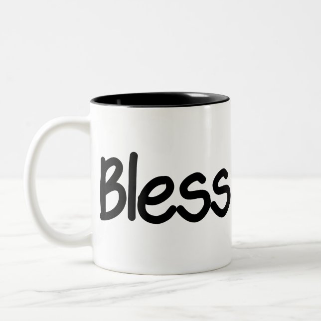 Caneca De Café Em Dois Tons Bless (Esquerda)
