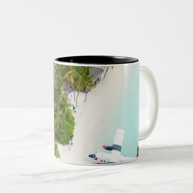 Caneca De Café Em Dois Tons Blindos animais do mar (Frente Esquerda)