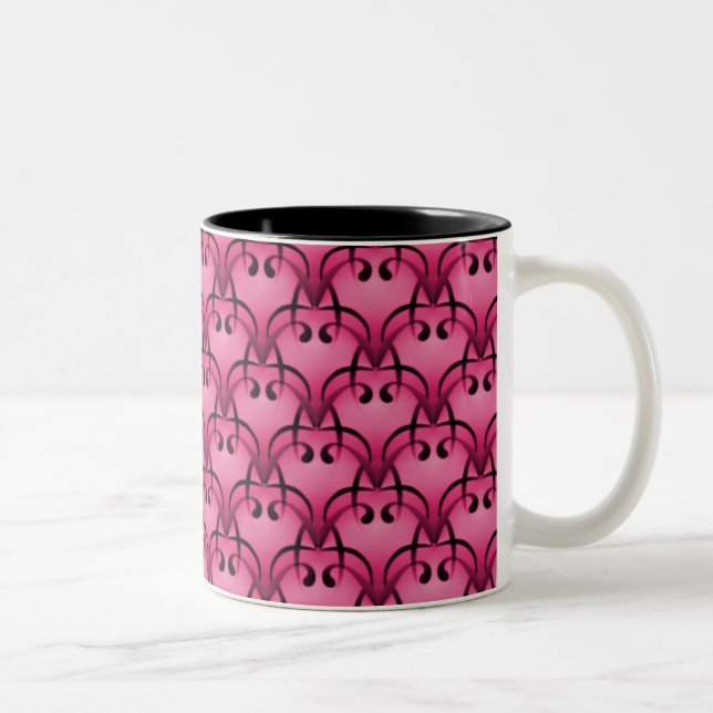 Caneca De Café Em Dois Tons Blisa sofisticada, rosa-claro (Direita)