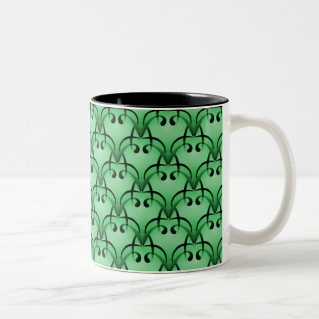 Caneca De Café Em Dois Tons Bliss Mug sofisticado, Verde Brilhante (Direita)