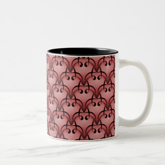 Caneca De Café Em Dois Tons Bliss Mug sofisticado, Vermelho Brick (Direita)