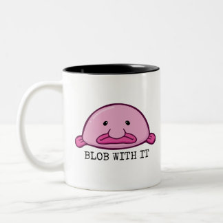 Caneca De Café Em Dois Tons Blob com ele / blobfish