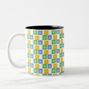 Caneca De Café Em Dois Tons blocos de bebês