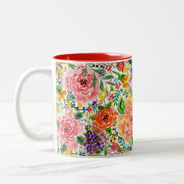 Caneca De Café Em Dois Tons Blogues felizes (Esquerda)