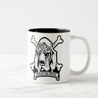Caneca De Café Em Dois Tons Bloodhound-Beware o cão