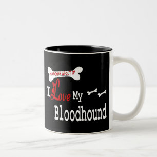 Caneca De Café Em Dois Tons Bloodhound (I Love)