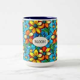 Caneca De Café Em Dois Tons Bloom Botanical Classic Mug