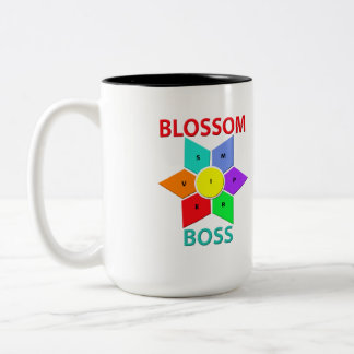 Caneca De Café Em Dois Tons Blossom BossMug de dois tons, 15 oz