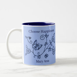 Caneca De Café Em Dois Tons Blue Butterfly Reminder Mug