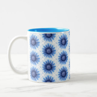 Caneca De Café Em Dois Tons Blue Daisy Mug