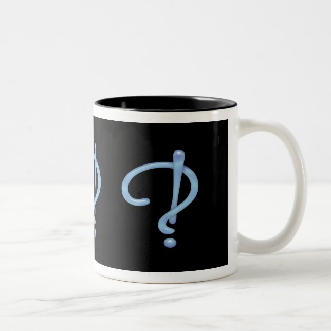 Caneca De Café Em Dois Tons Blue Gel Interrobang (Direita)