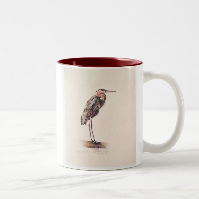 Caneca De Café Em Dois Tons Blue Herron (Direita)