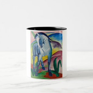 Caneca De Café Em Dois Tons Blue Horse (Cute Animal) (por Marc Franz)