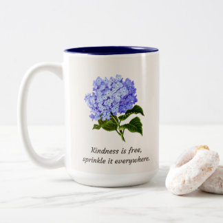 Caneca De Café Em Dois Tons Blue Hydrangea Sprinkle