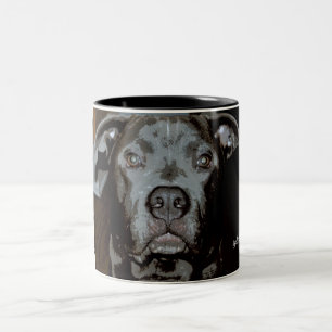 Caneca De Café Em Dois Tons Blue Nose Pit Bull Terrier Mug