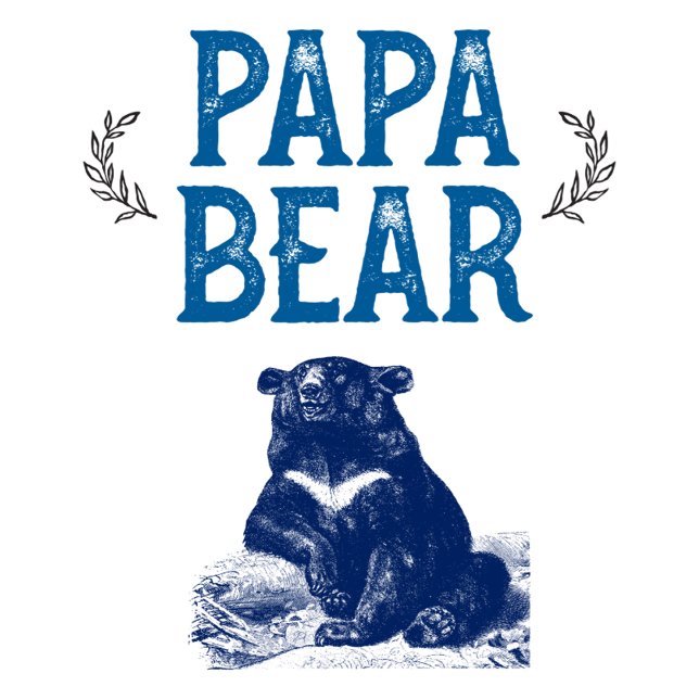 Caneca De Café Em Dois Tons Blue Quirky Papa Bear Mug (Criador carregado)