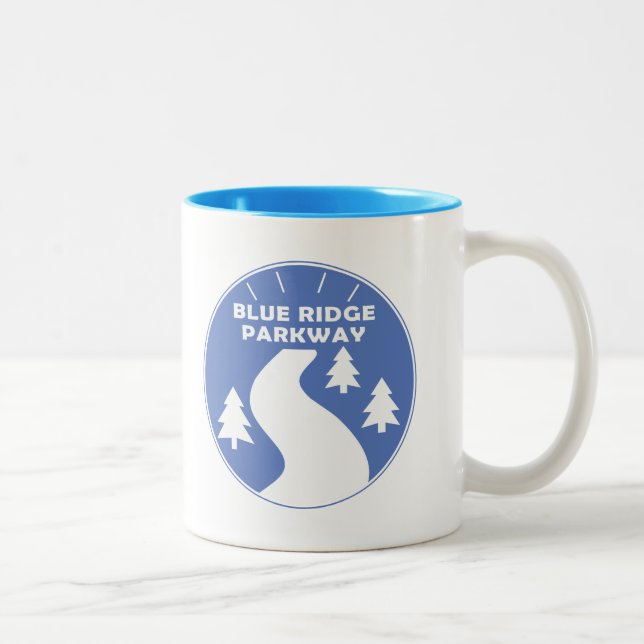 Caneca De Café Em Dois Tons Blue Ridge Parkway (Direita)