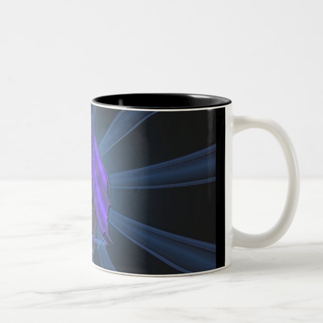 Caneca De Café Em Dois Tons Blue Sapphire Dragon (Direita)