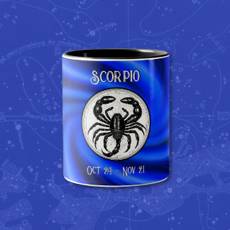 Caneca De Café Em Dois Tons Blue Scorpio Mug