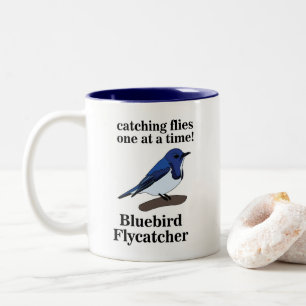 Caneca De Café Em Dois Tons Bluebird Birder Birdwatch Engraçado