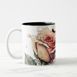 Caneca De Café Em Dois Tons Blush Bloom Mug_manhã Rosa